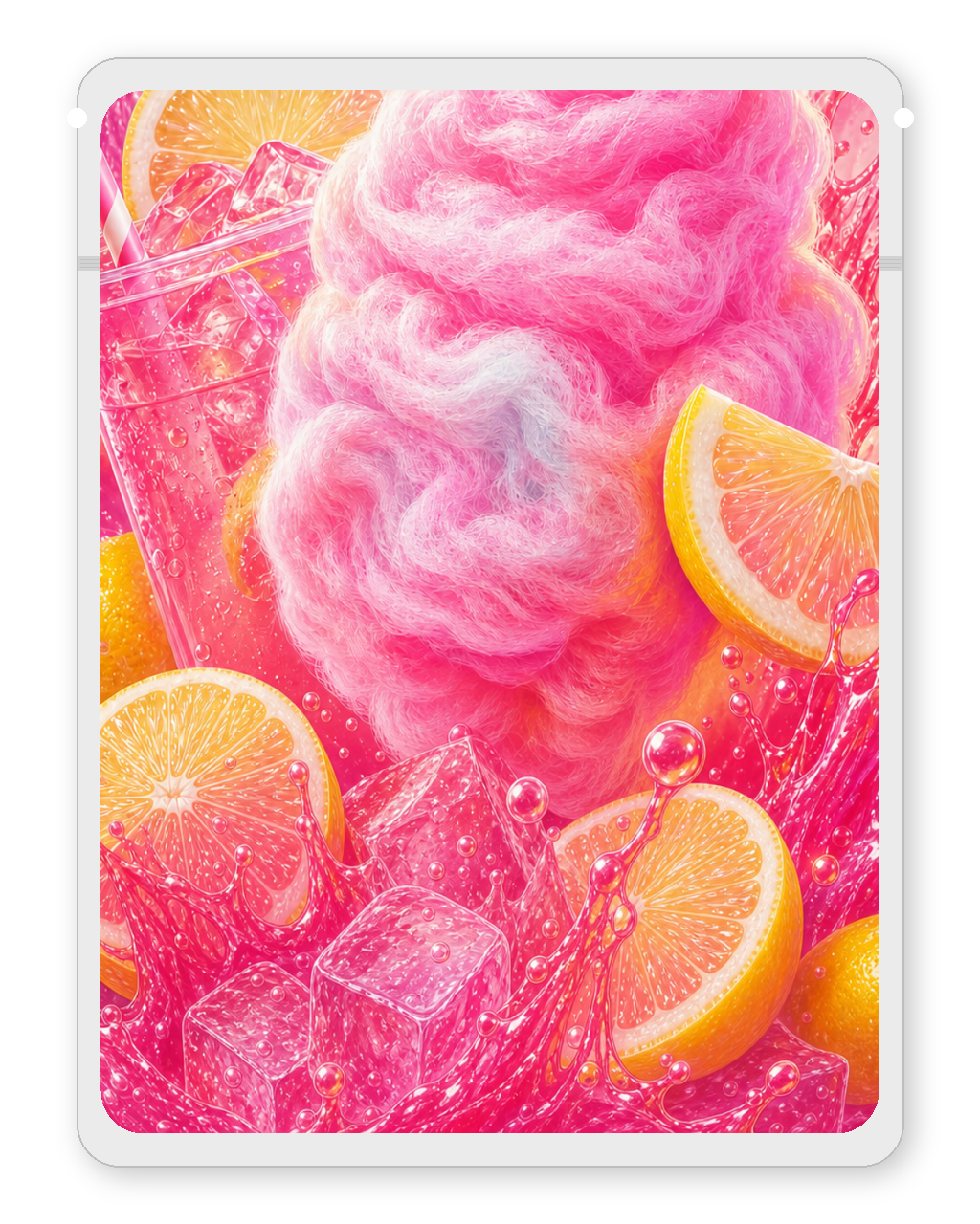 Pink Lemonade Cotton Candy custom 4"x5" mylar bag design (back)