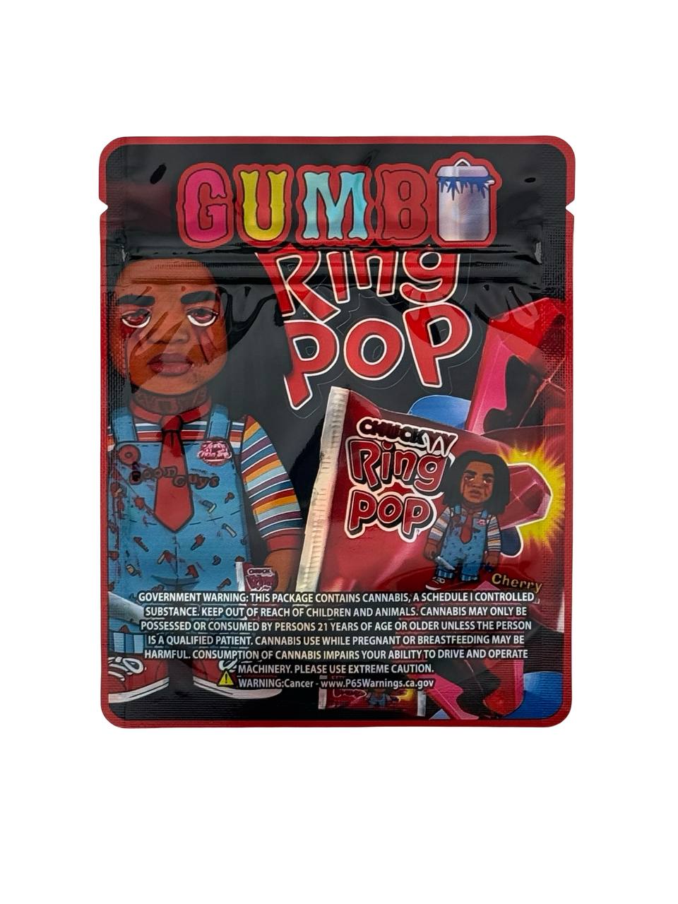 Ring Pop 3.5g Mylar Bags Gumbo