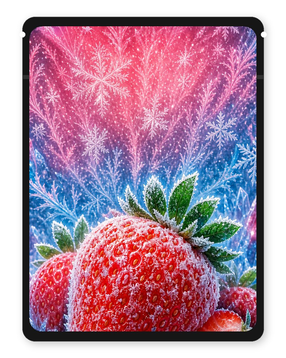 strawberry frost custom 4"x5" mylar bag design (back)