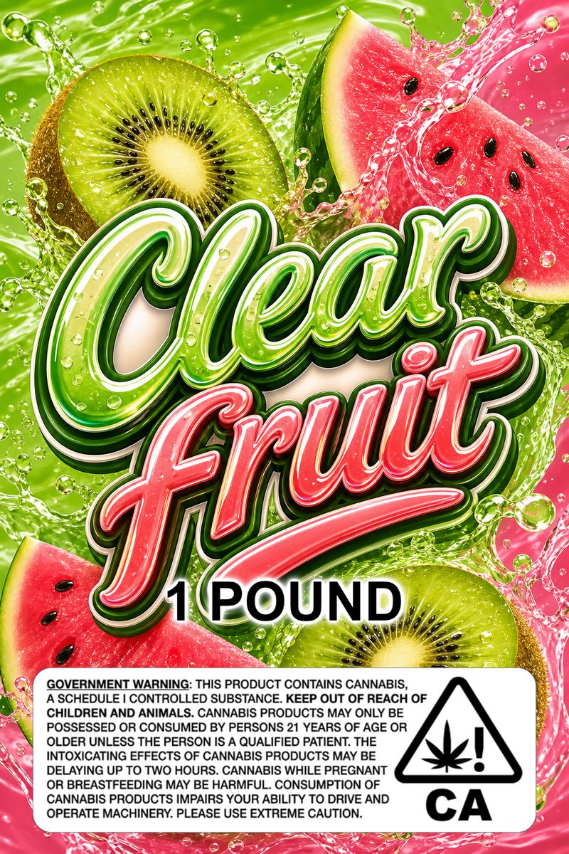 Clear fruit custom 6x9 pound bag sticker / turkey-bag flavor label