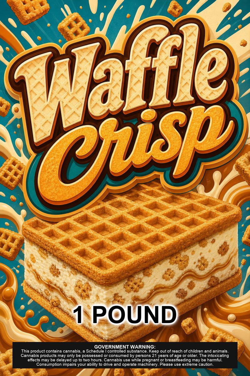 Waffle crisp custom 6x9 pound bag sticker / turkey-bag flavor label