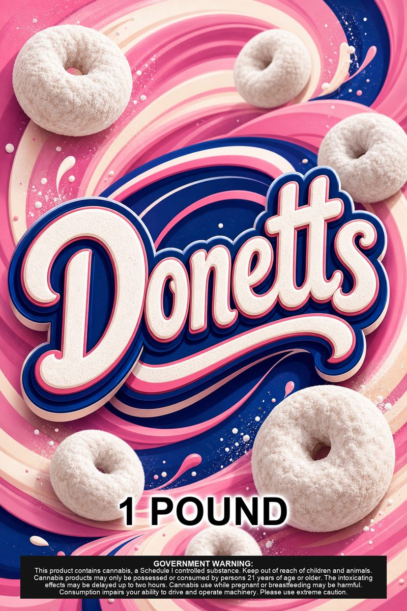Donetts custom 6x9 pound bag sticker / turkey-bag flavor label