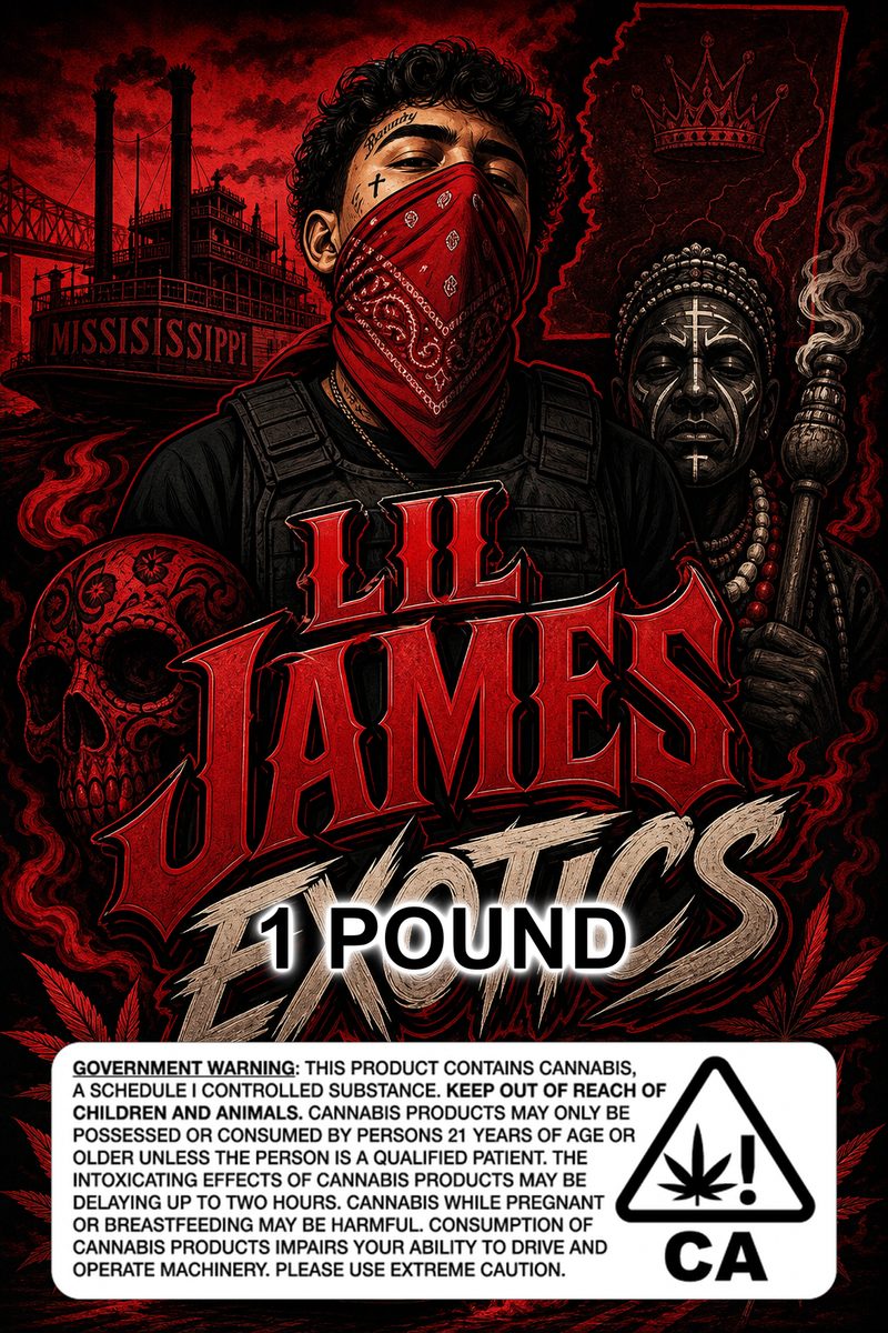 LIL JAMES EXOTICS custom 6x9 pound bag sticker / turkey-bag flavor label