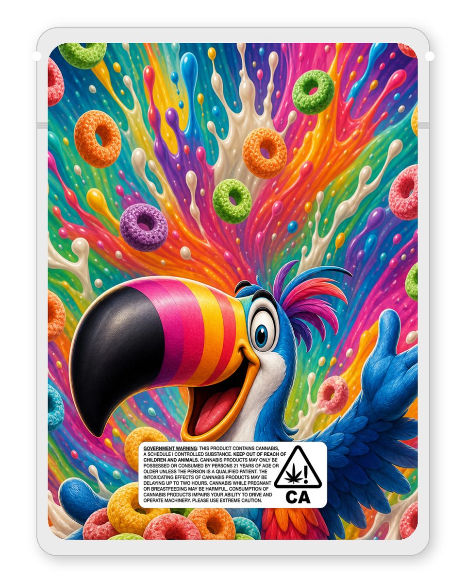 Za Loopz custom 4"x5" mylar bag design (back)