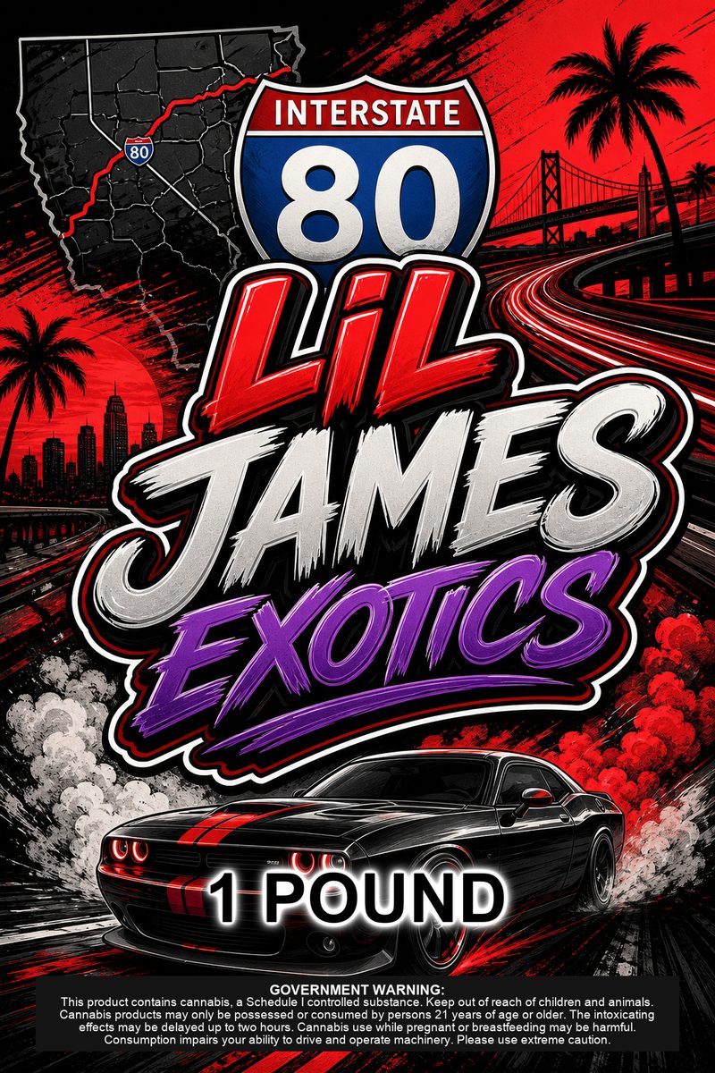 LIL JAMES EXOTICS custom 6x9 pound bag sticker / turkey-bag flavor label