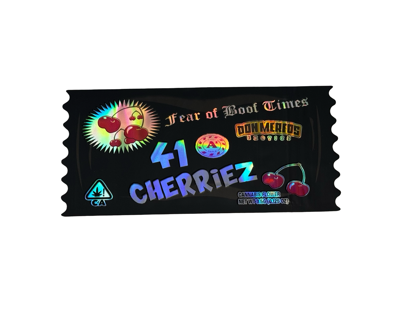 41 Cherriez 3.5g Mylar Bags Don Merfos front