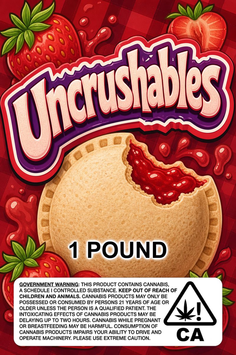 Uncrushables custom 6x9 pound bag sticker / turkey-bag flavor label