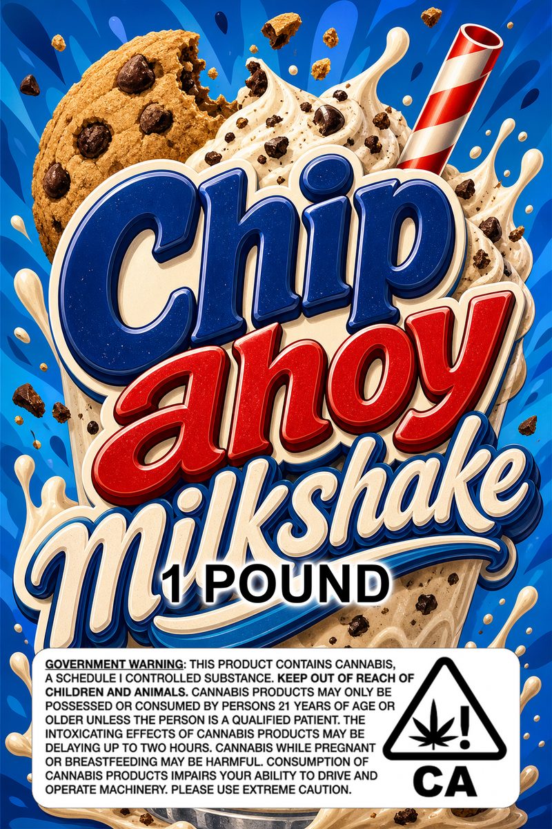 Chip ahoy milkshake custom 6x9 pound bag sticker / turkey-bag flavor label