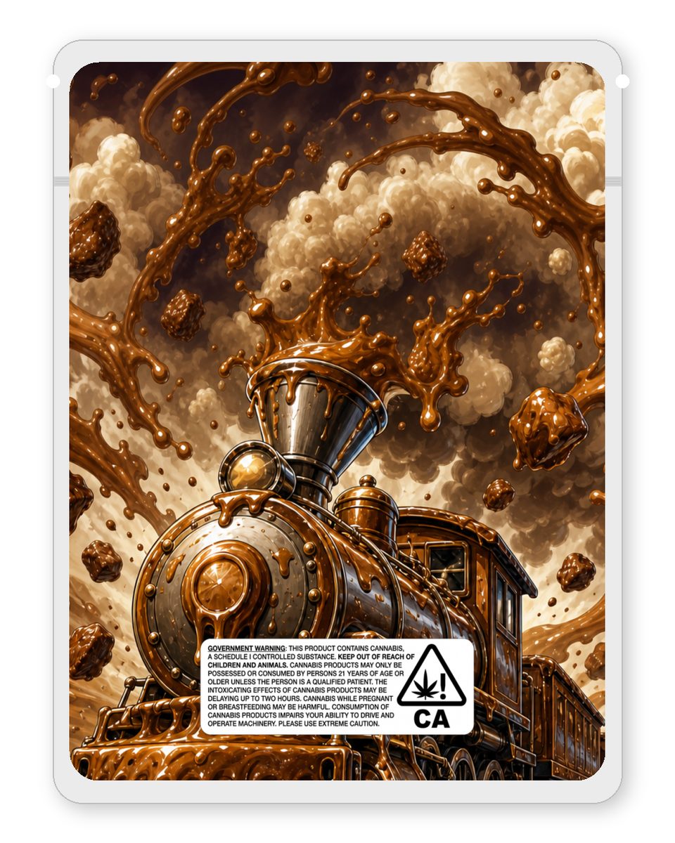 Gravy Train custom 4"x5" mylar bag design (back)