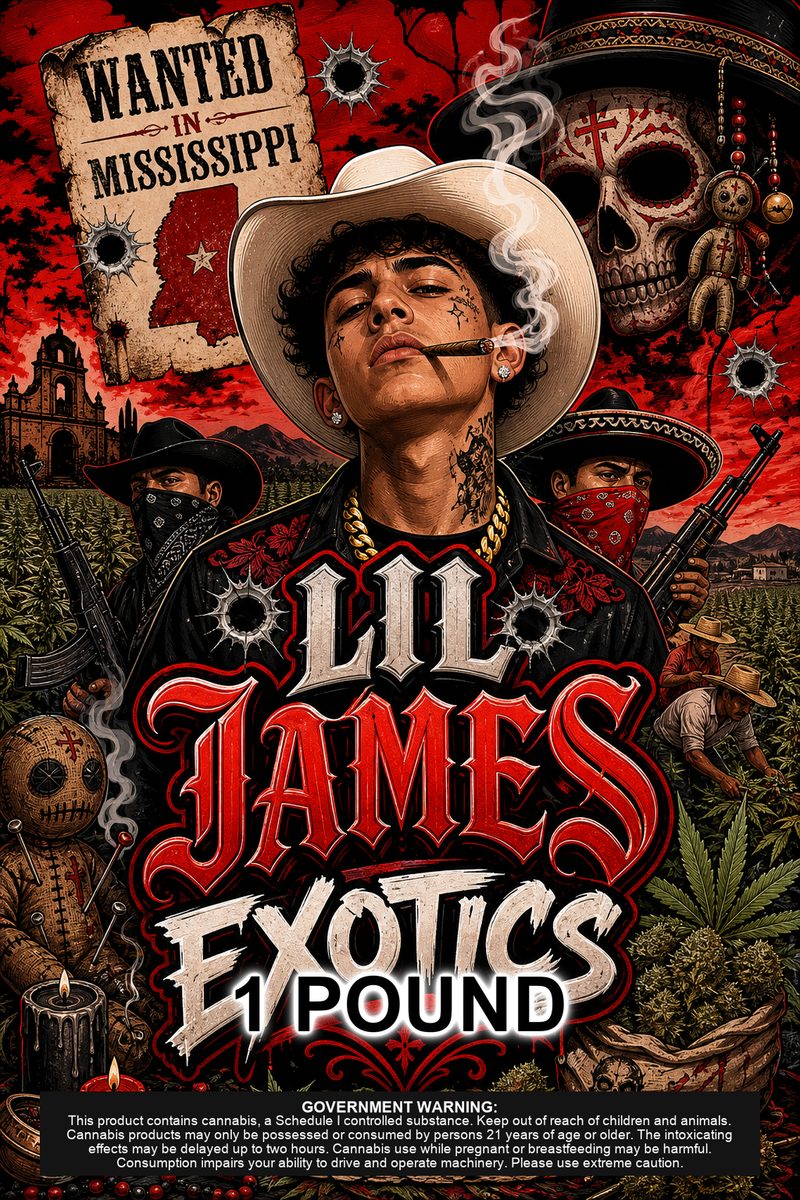 LIL JAMES EXOTICS custom 6x9 pound bag sticker / turkey-bag flavor label