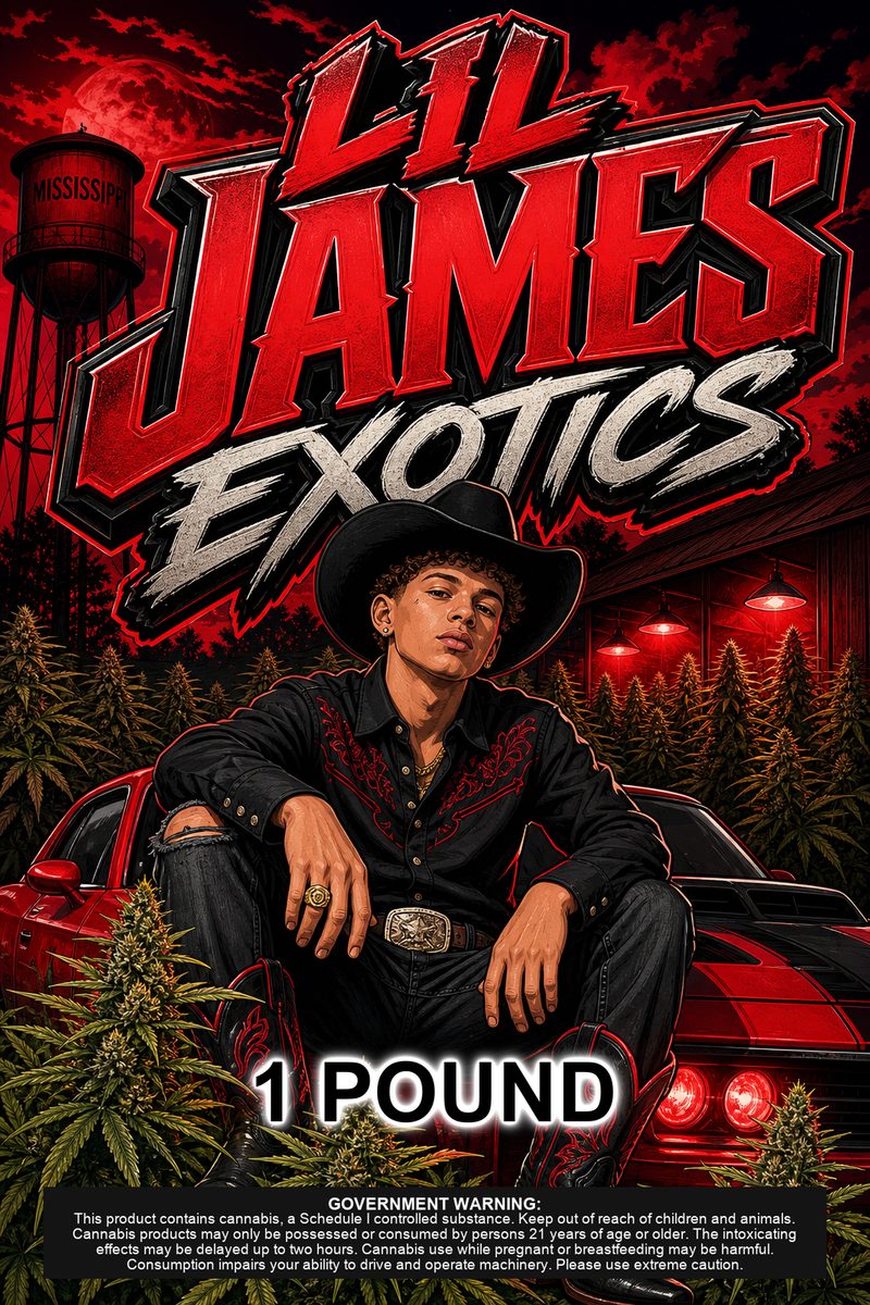 LIL JAMES EXOTICS custom 6x9 pound bag sticker / turkey-bag flavor label