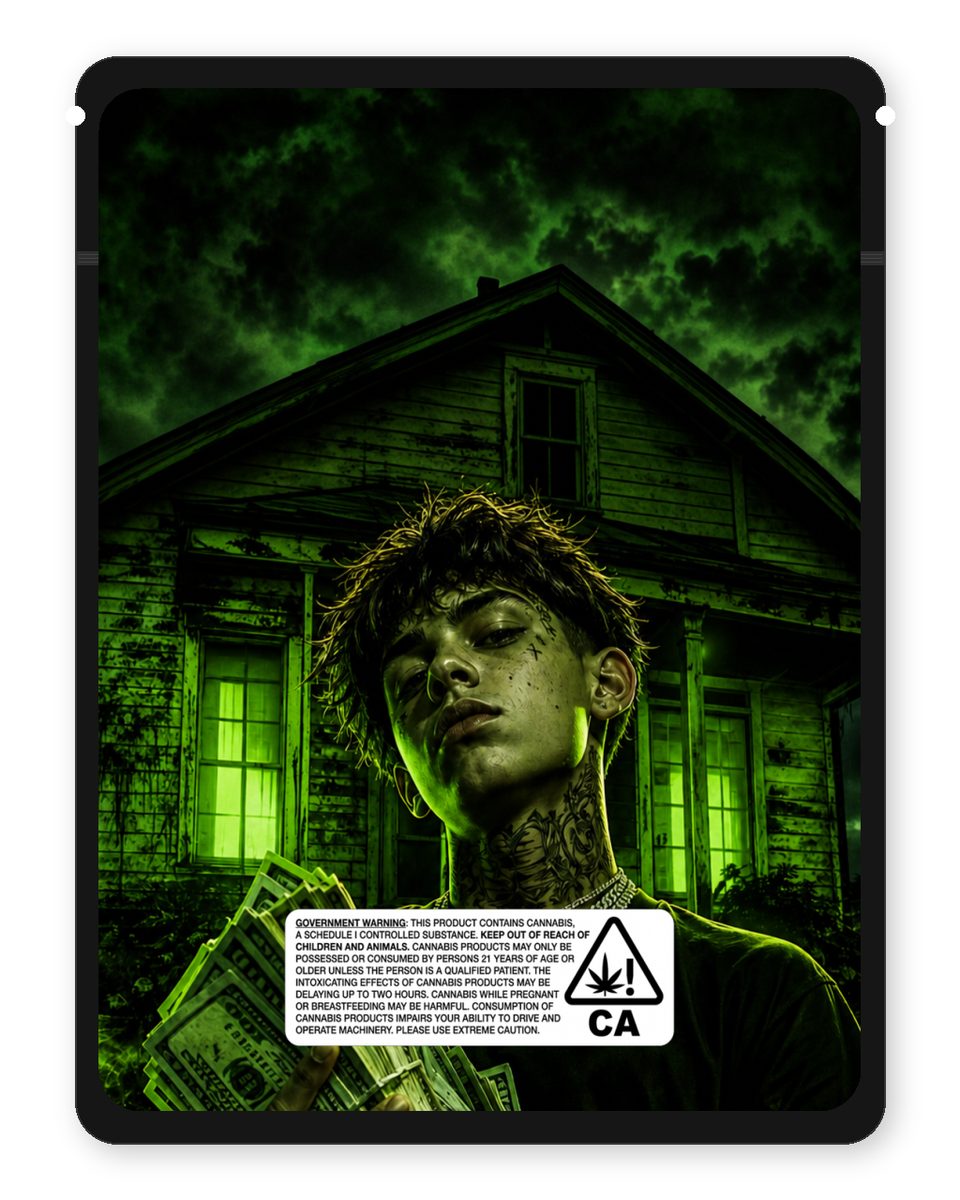 LIL JAMES EXOTICS custom 4"x5" mylar bag design (back)