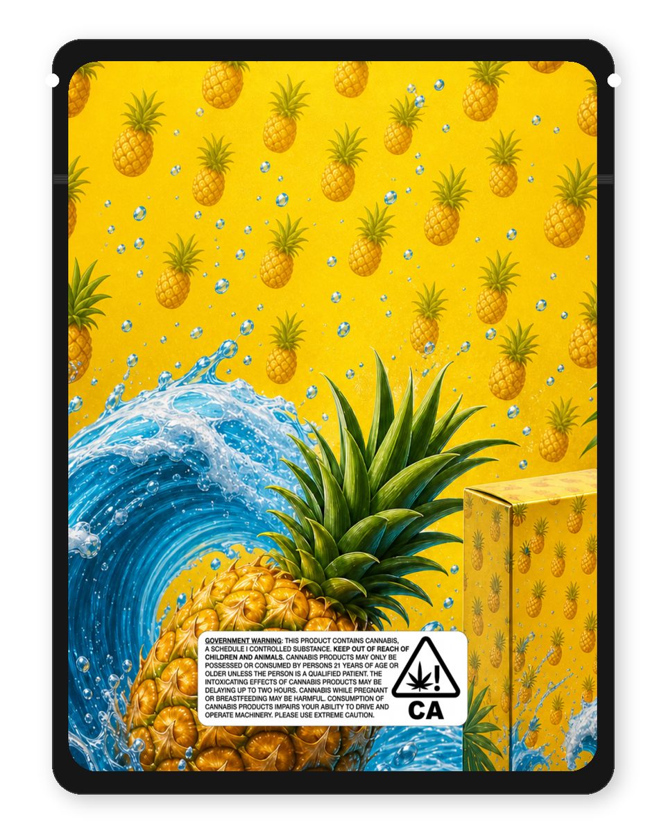 Buss1Exotics custom 4"x5" mylar bag design (back)