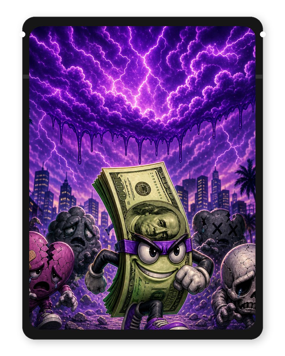 Chase bands not friends custom 4"x5" mylar bag design (back)