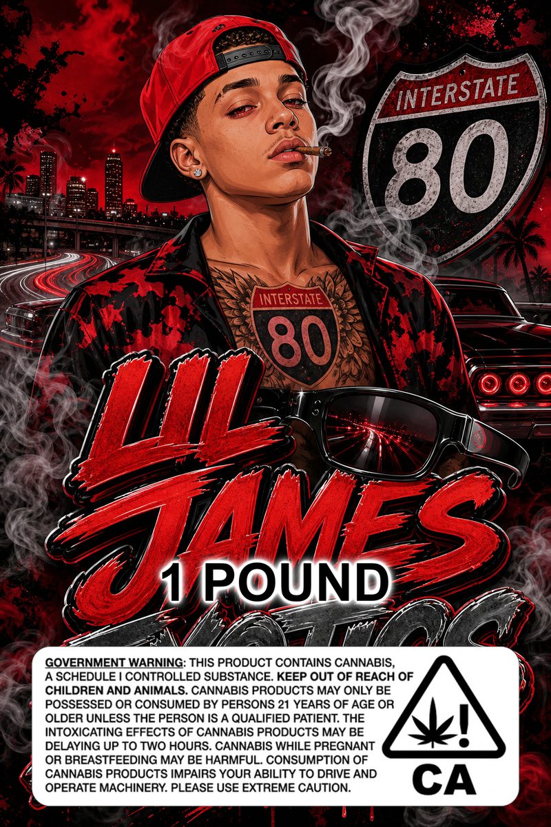LIL JAMES EXOTICS custom 6x9 pound bag sticker / turkey-bag flavor label