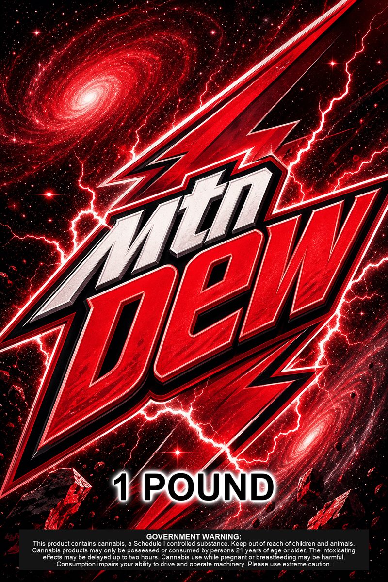Mtn dew custom 6x9 pound bag sticker / turkey-bag flavor label