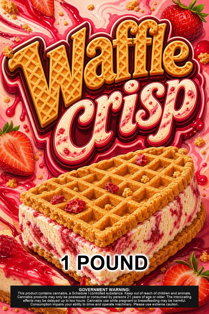 Waffle crisp custom 6x9 pound bag sticker / turkey-bag flavor label