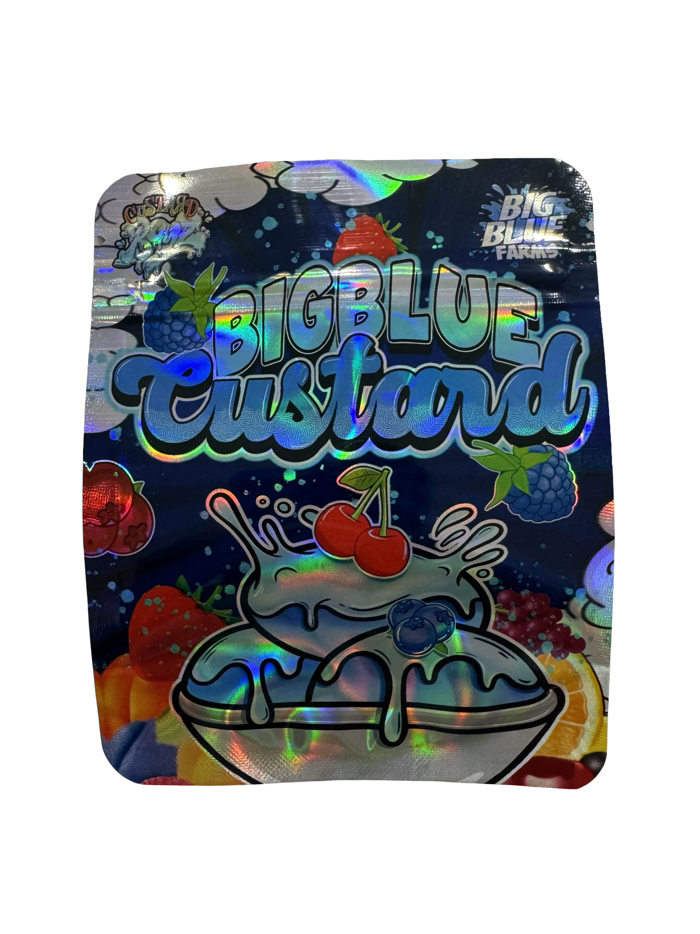 Big Blue Custard Mylar Bags 3.5g Big Blue Farms
