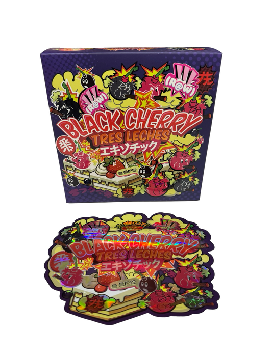 Black Cherry Tres Leches 3.5g Mylar Bags & Boxes Kandy Depot
