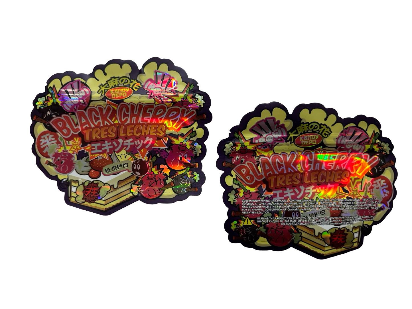 Black Cherry Tres Leches 3.5g Mylar Bags & Boxes Kandy Depot