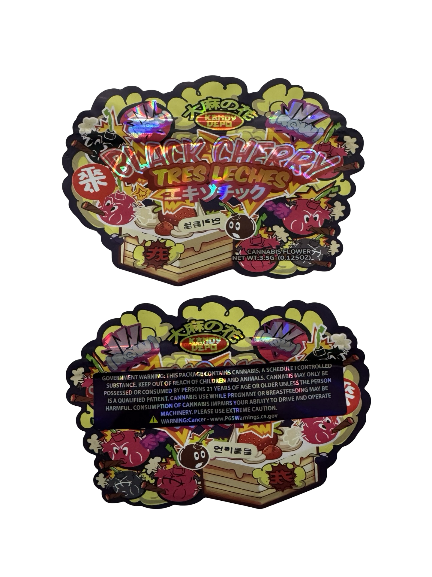 Black Cherry Tres Leches Mylar Bags 3.5g Kandy Depo