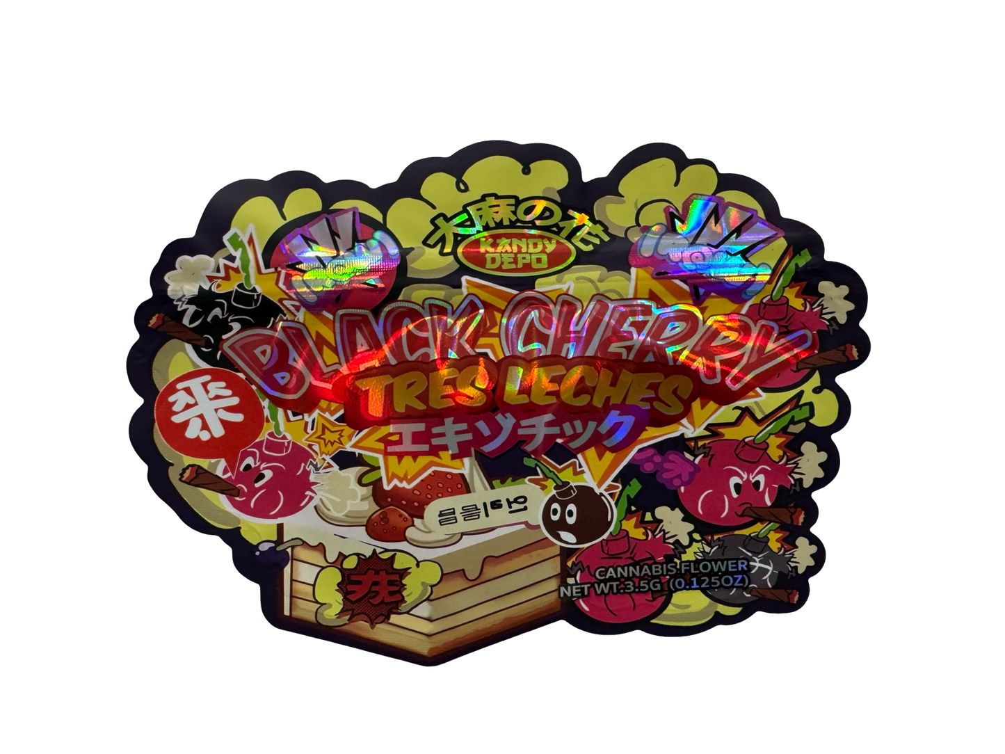 Black Cherry Tres Leches Mylar Bags 3.5g Kandy Depo