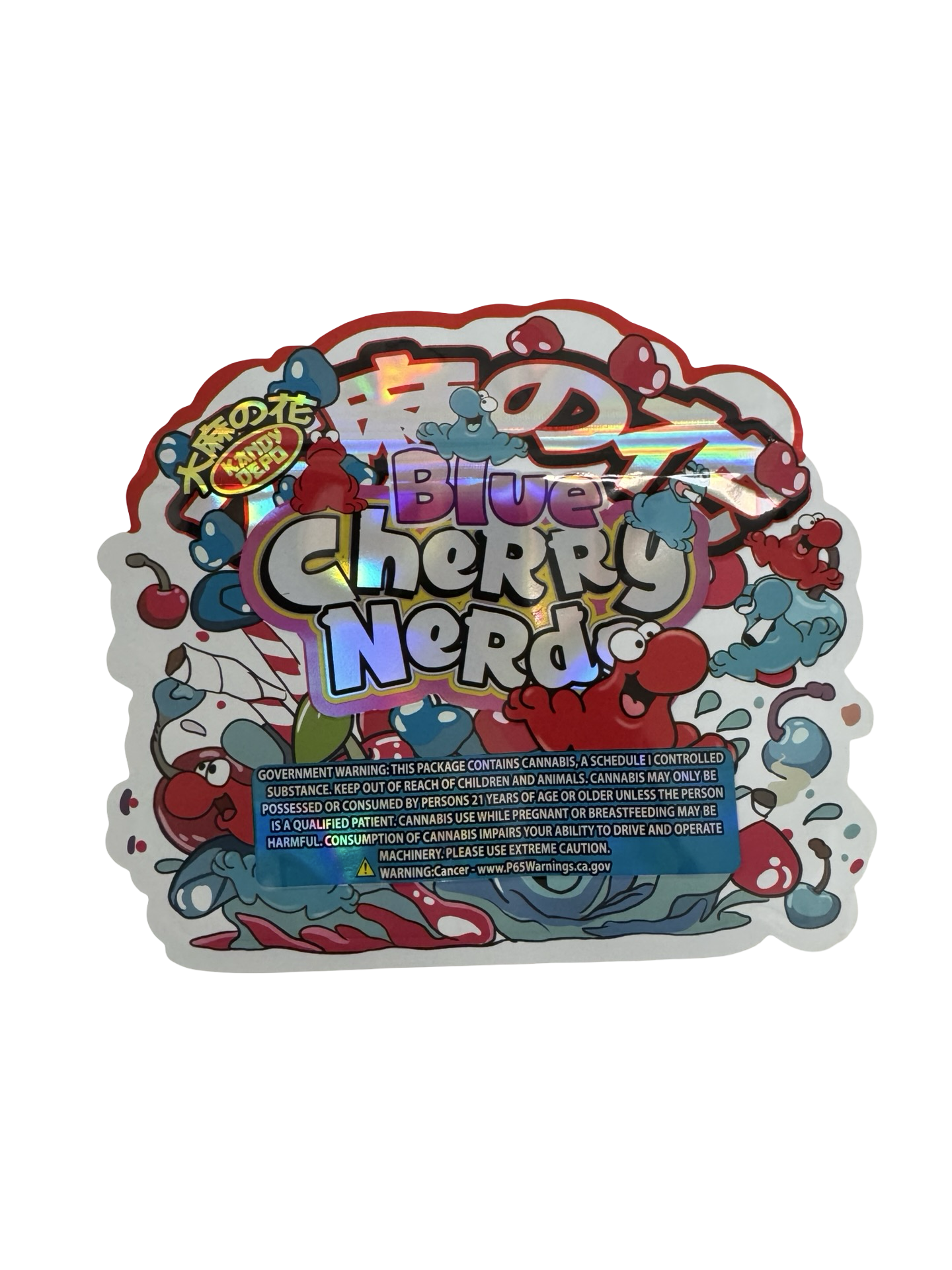 Blue Cherry Nerdz Mylar Bags 3.5g Kandy Depo back