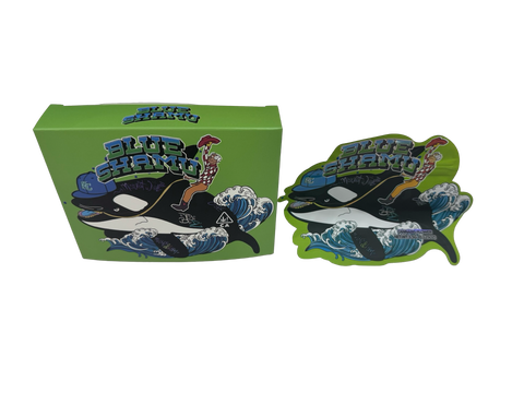 Blue Shamu 3.5g Mylar Bags & Boxes Teds Budz — 3.5g holographic mylar bag | Fire Mylar