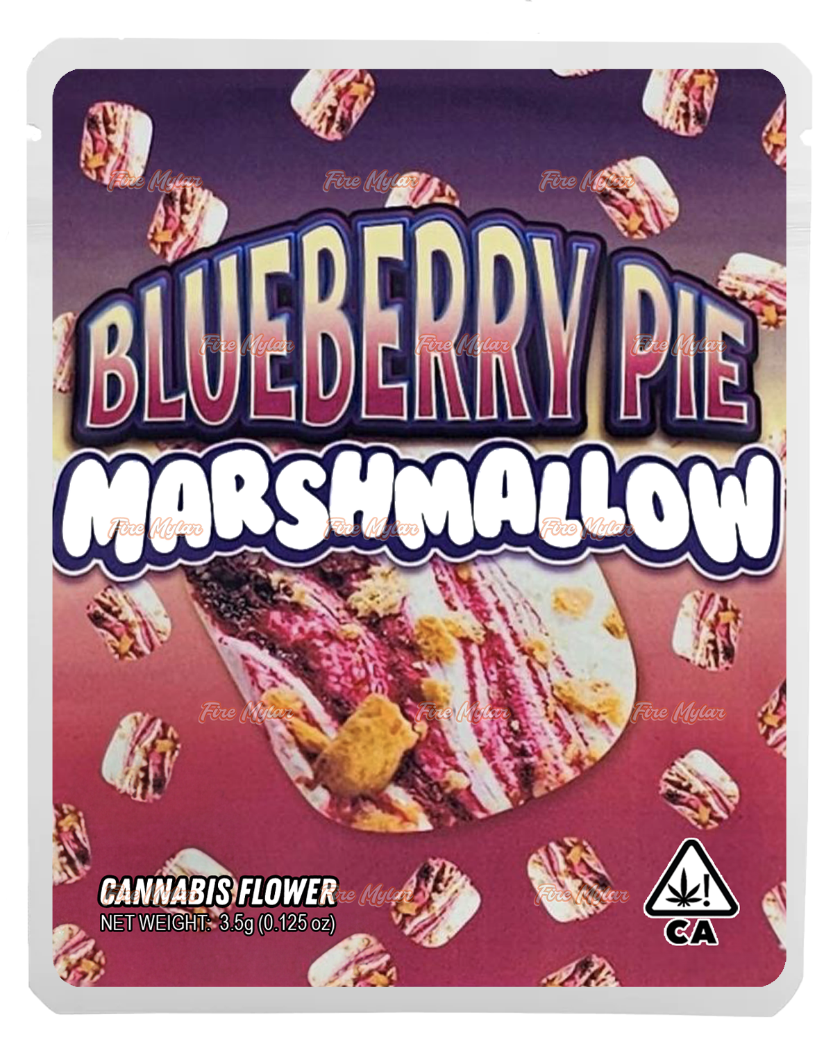 Blueberry Pie Marshmallow 3.5g Mylar Bags Sprinklez Torch World