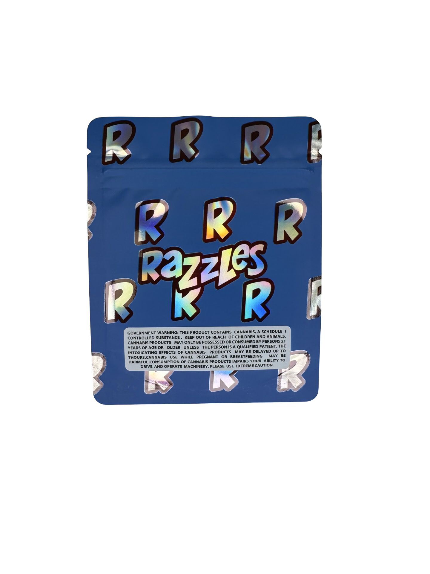 Candemina 3.5g Mylar Bags Razzles back