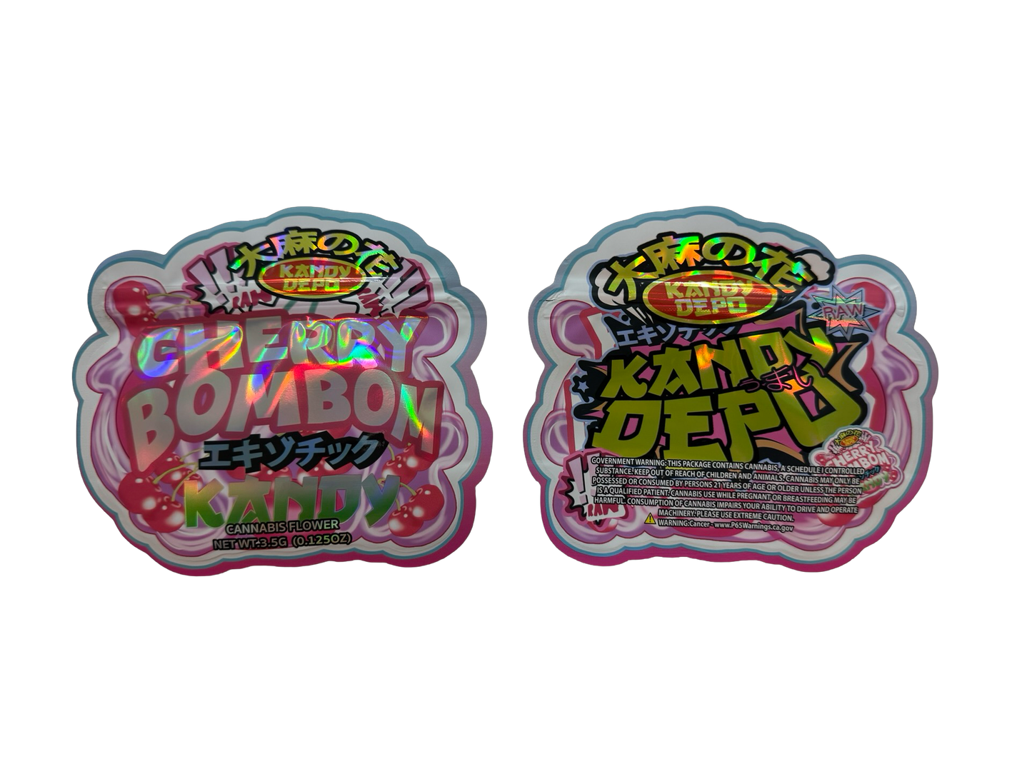 Cherry Bombom Kandy Mylar Bags 3.5g Kandy Depo