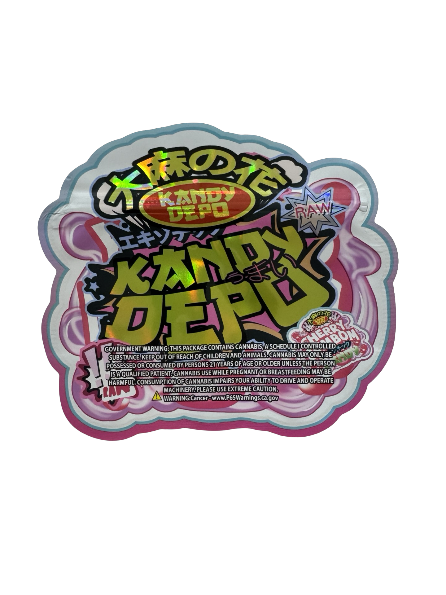Cherry Bombom Kandy Mylar Bags 3.5g Kandy Depo