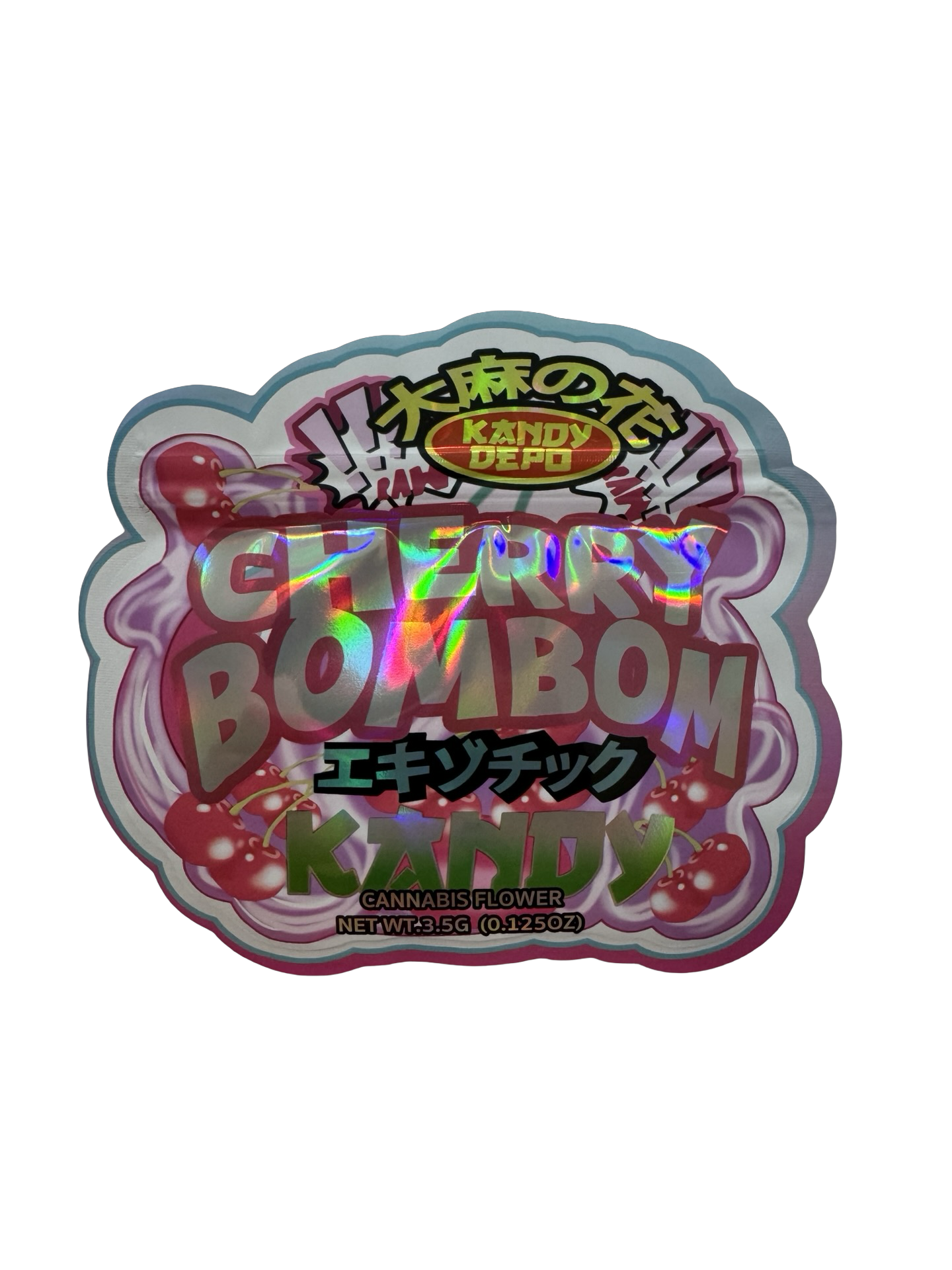 Cherry Bombom Kandy Mylar Bags 3.5g Kandy Depo
