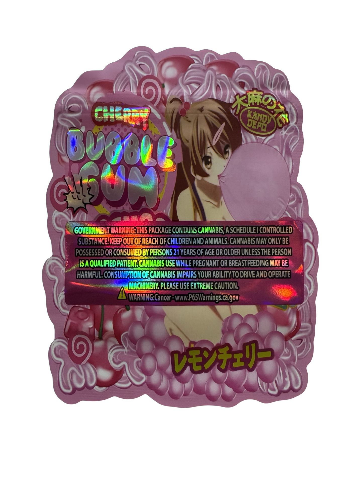 Cherry Bubblegum Bombom Mylar Bags 3.5g Kandy Depo