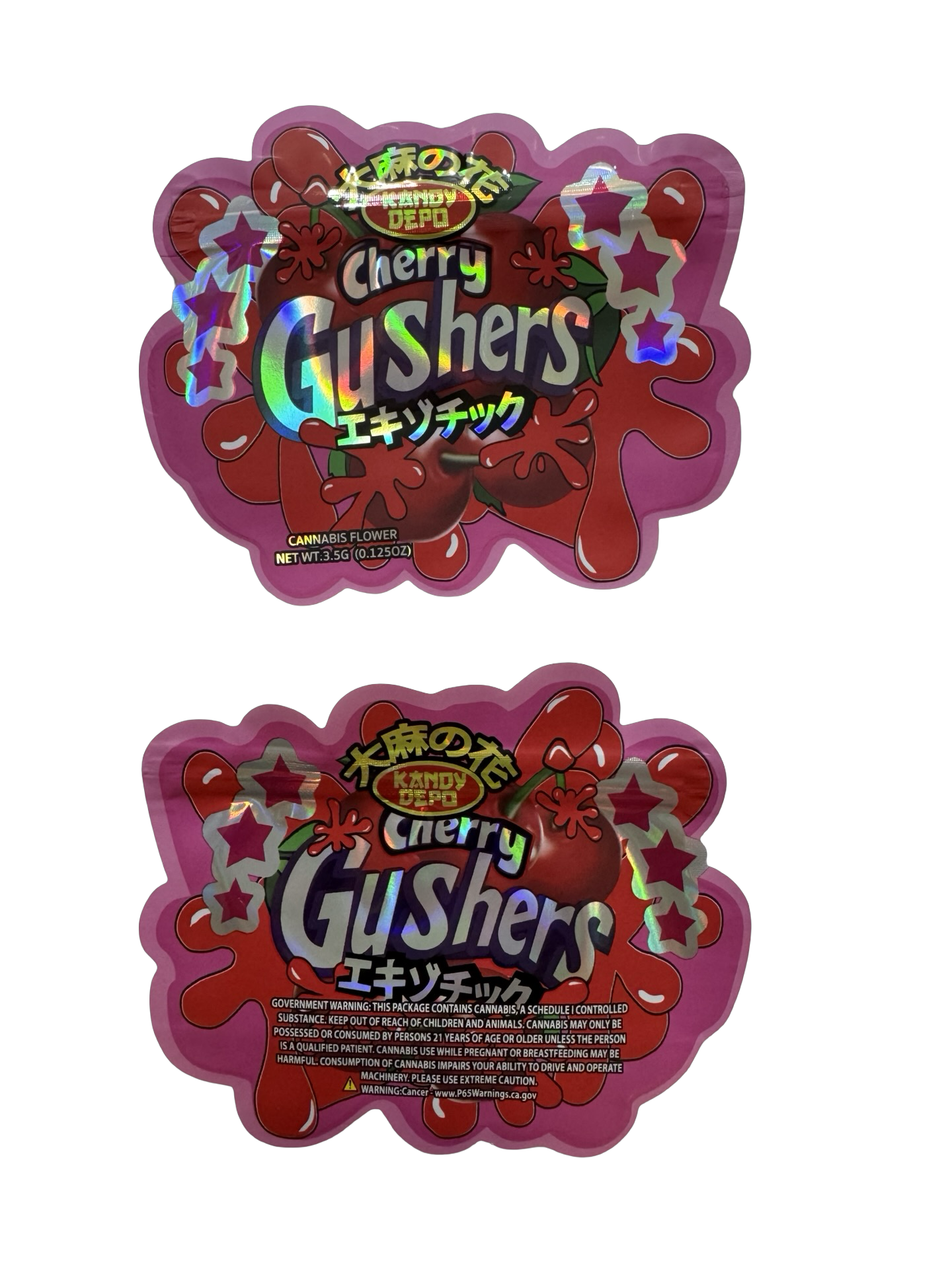 Cherry Gusherz Mylar Bags 3.5g Kandy Depo