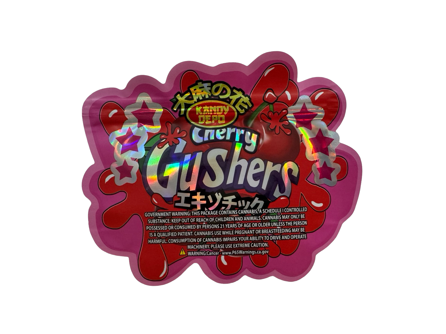 Cherry Gusherz Mylar Bags 3.5g Kandy Depo