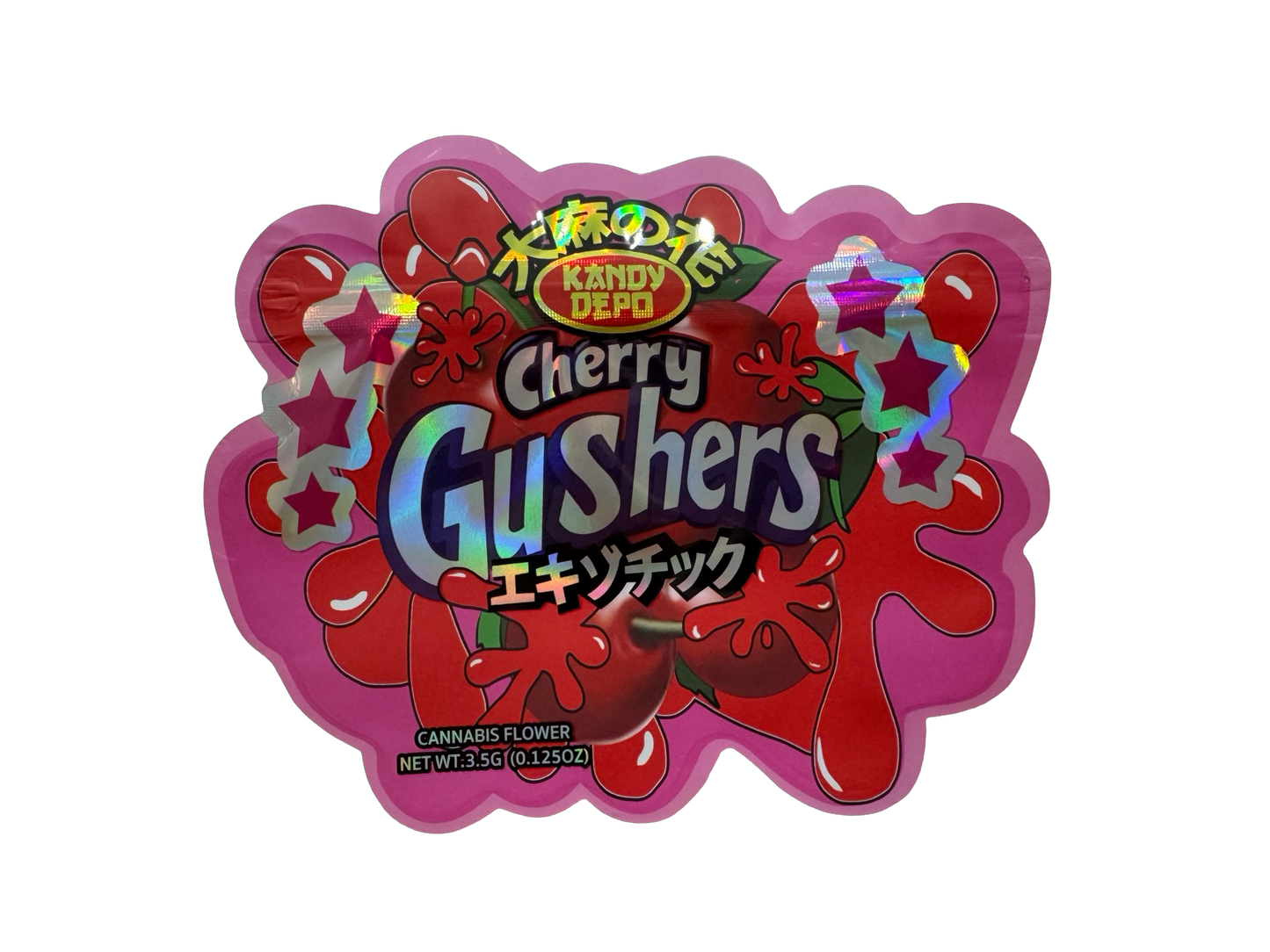 Cherry Gusherz Mylar Bags 3.5g Kandy Depo