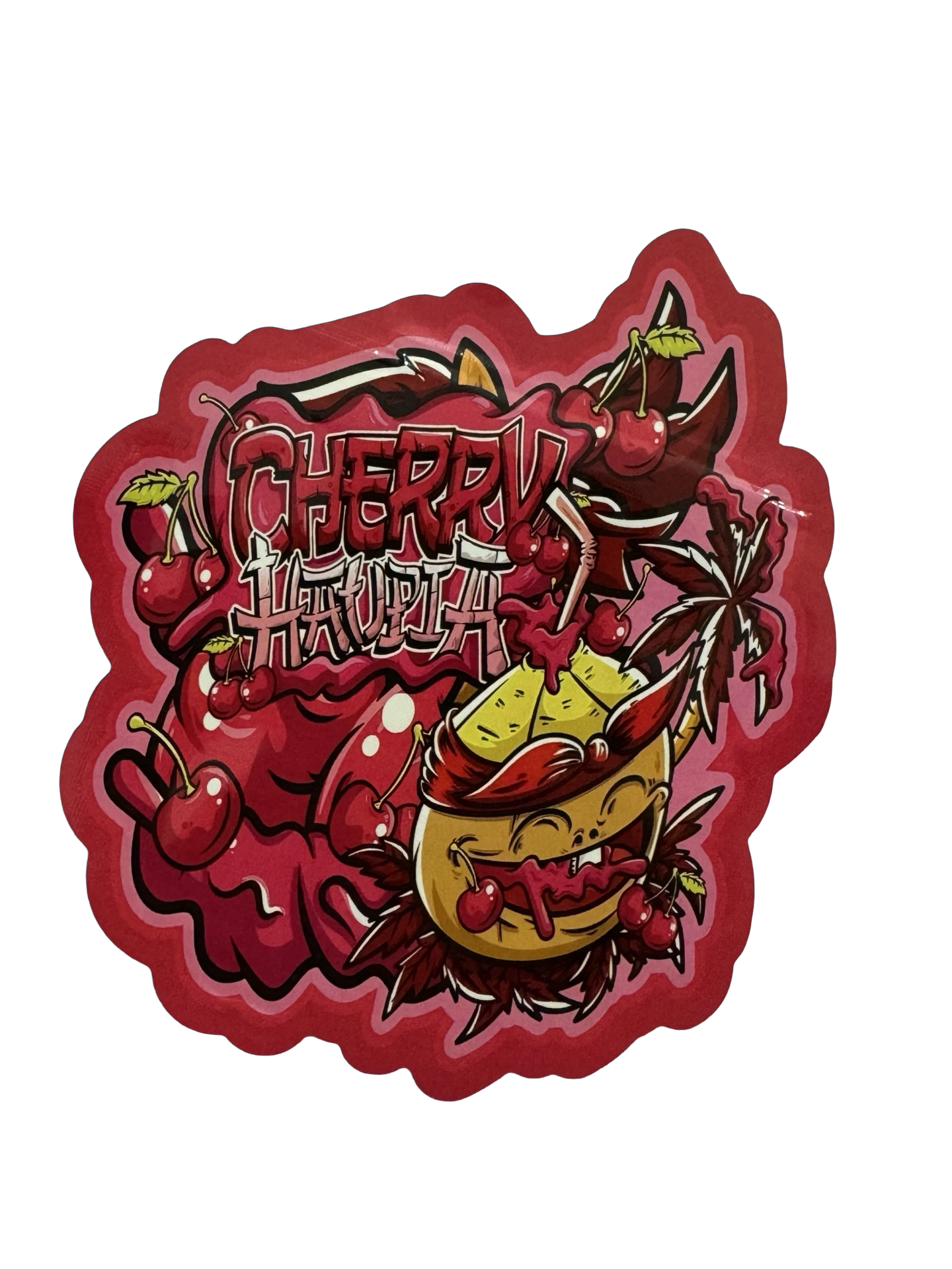 Cherry Haupia Mylar Bags 3 5G Haupia Only 0 21 Each — 3.5g pre‑printed mylar bag — back
