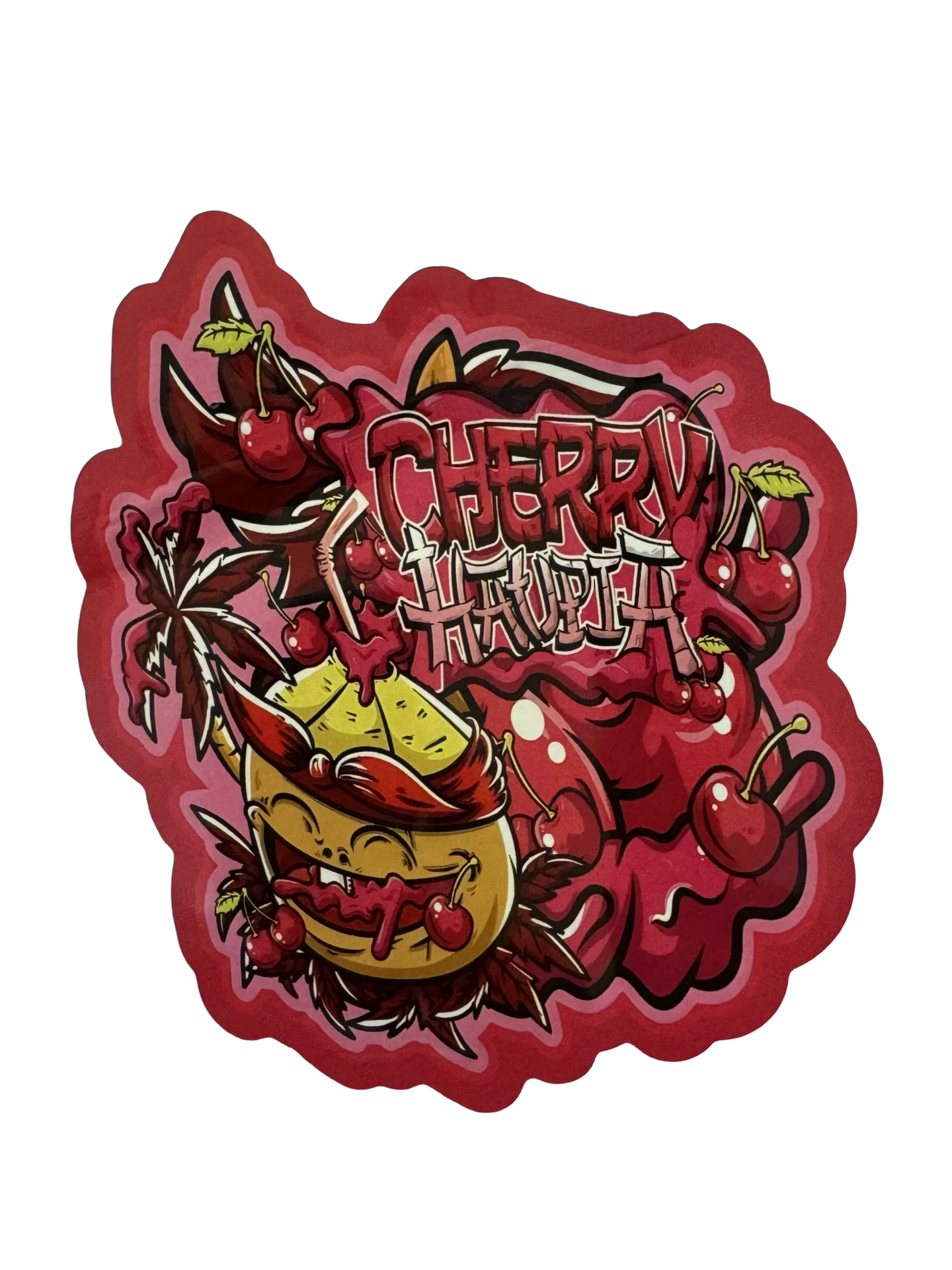 Cherry Haupia Mylar Bags 3 5G Haupia Only 0 21 Each — 3.5g pre‑printed mylar bag — front