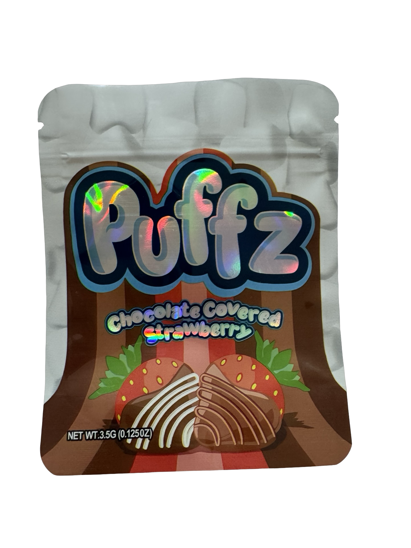 Chocolate Covered Strawberry Mylar Bags 3.5g Puffz