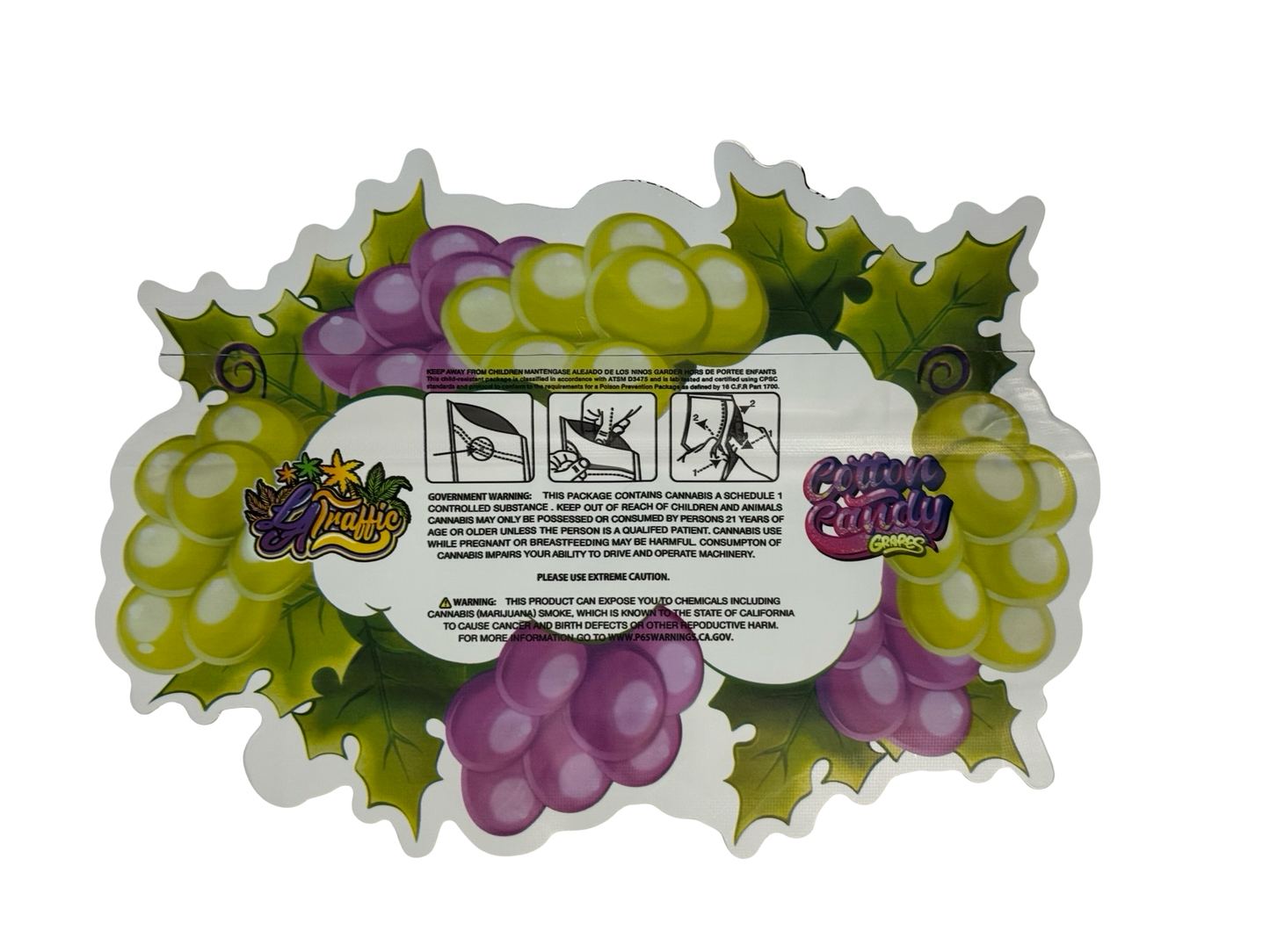 Cotton Candy Grapes 3.5g Mylar Bags LA Traffic back