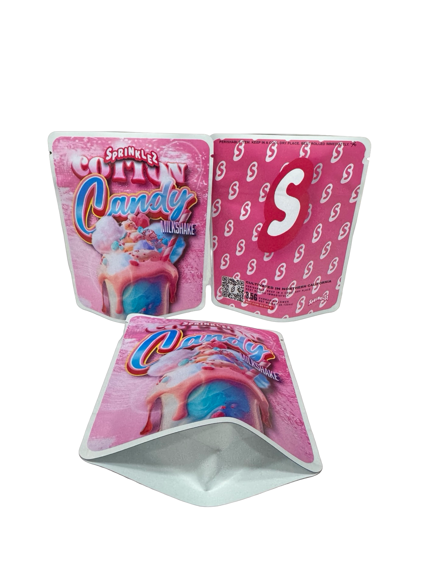 Cotton Candy Milkshake 3.5g Mylar Bags & Boxes Sprinklez
