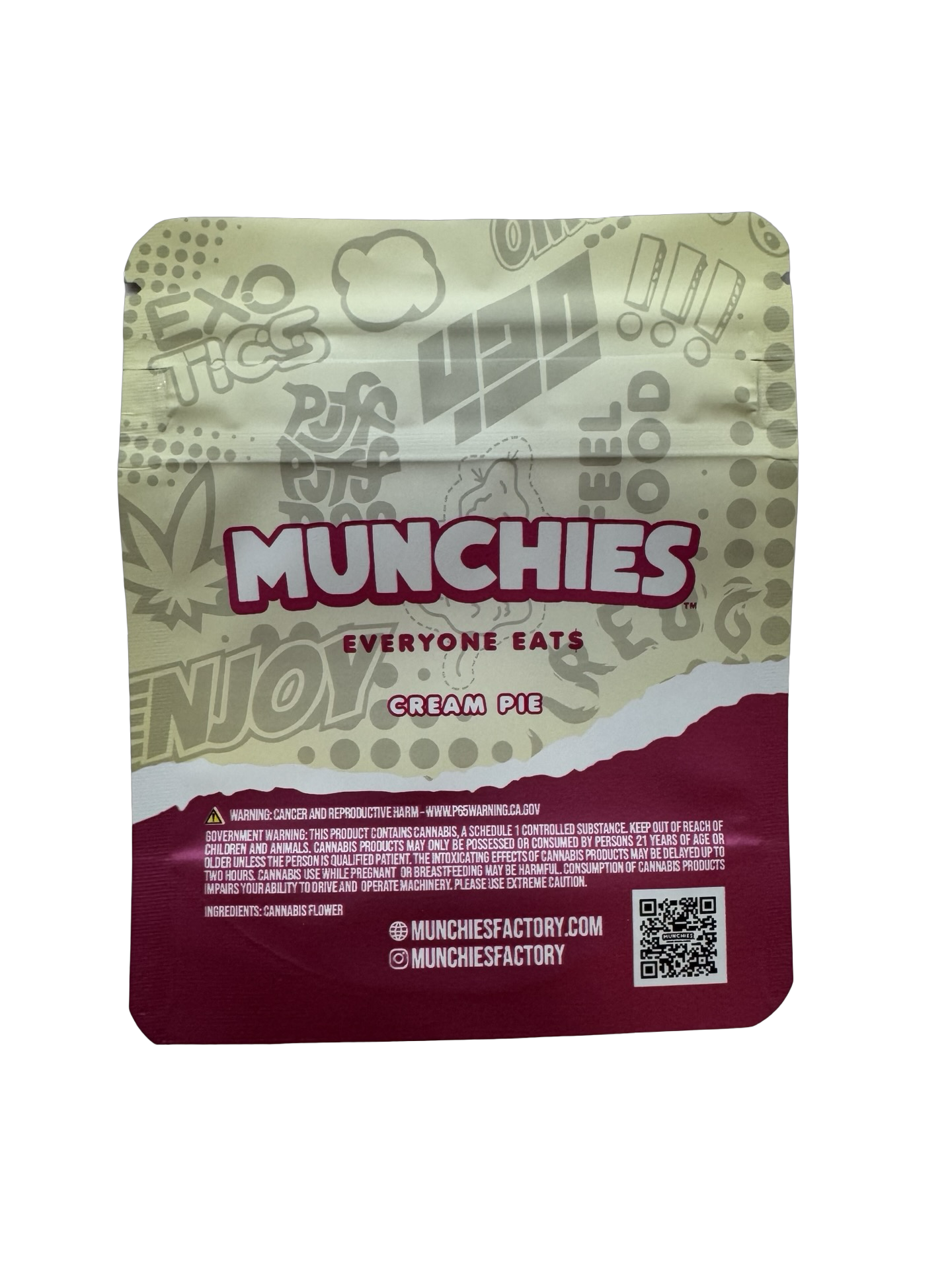 Cream Pie Mylar Bags 3.5g Munchies