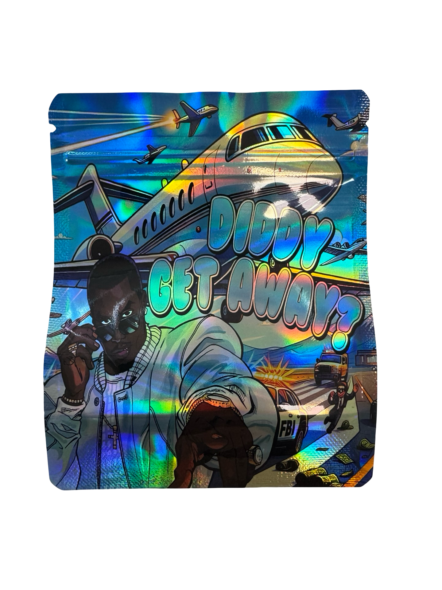 Diddy Get Away 3.5g Mylar Bags back