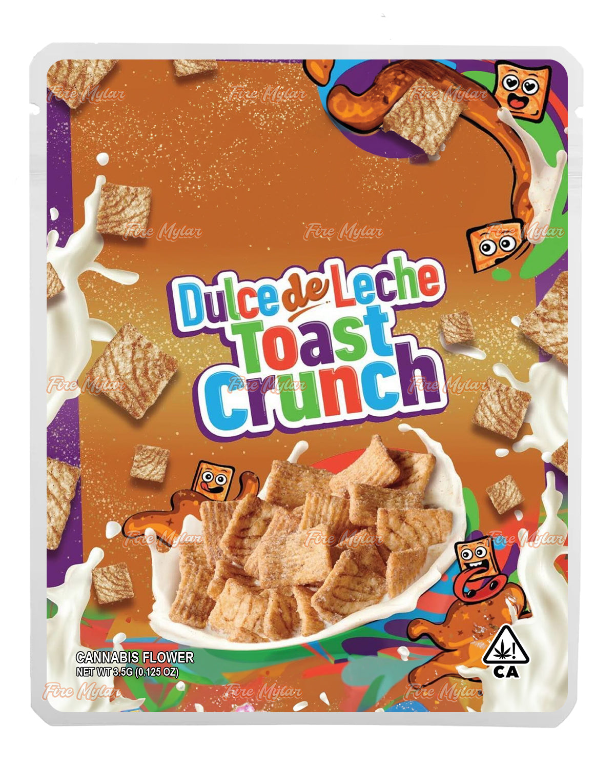 Dulce de Leche Toast Crunch Customizable Mylar Bags
