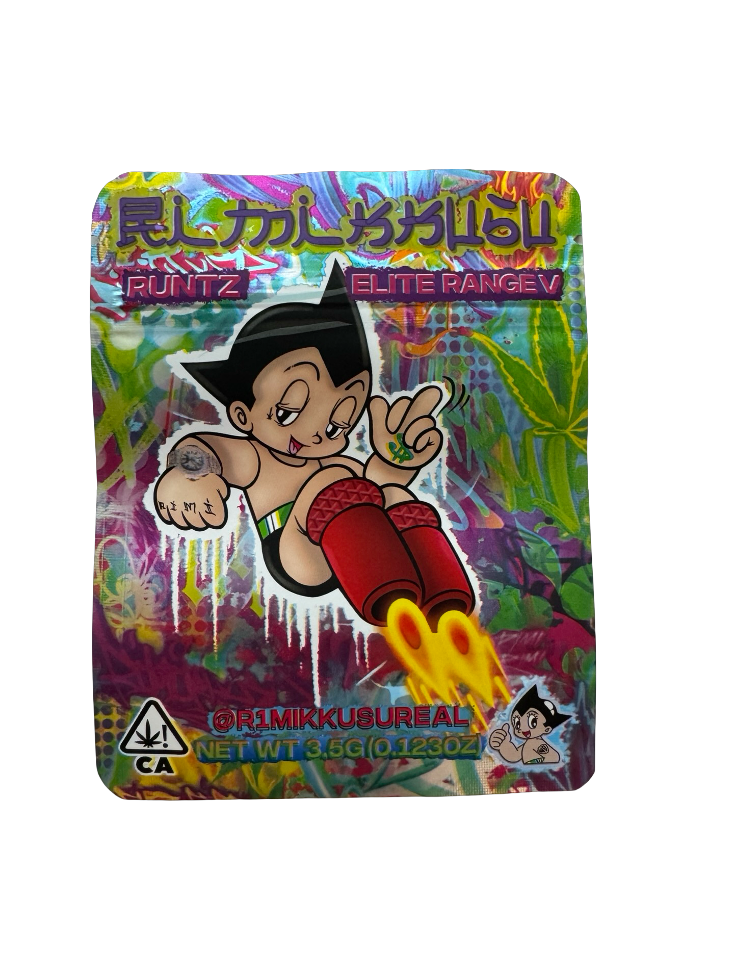 Elite Range V Mylar Bags 3.5g Runtz