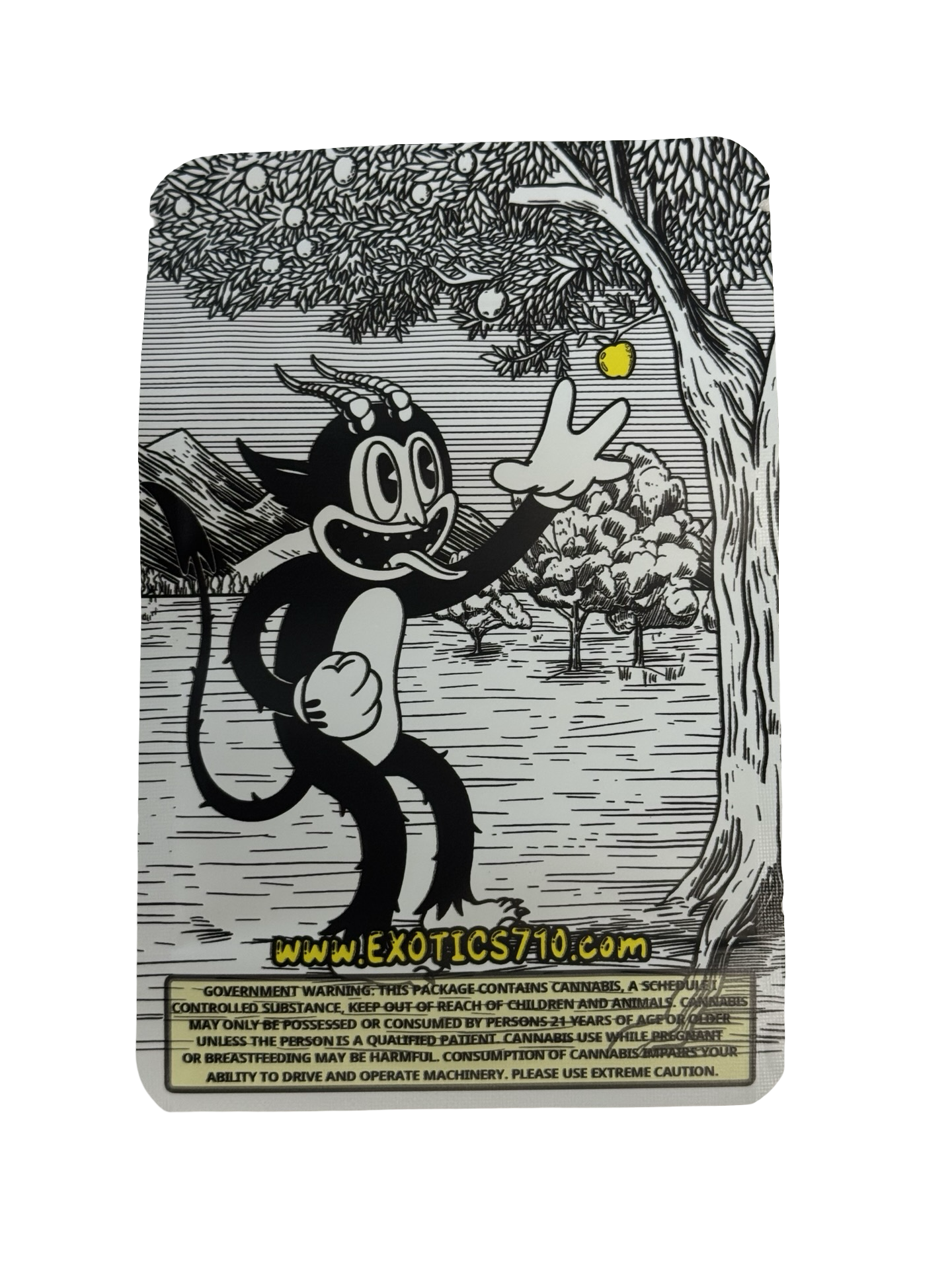 Exotics 710 Mylar Bags 3.5g back