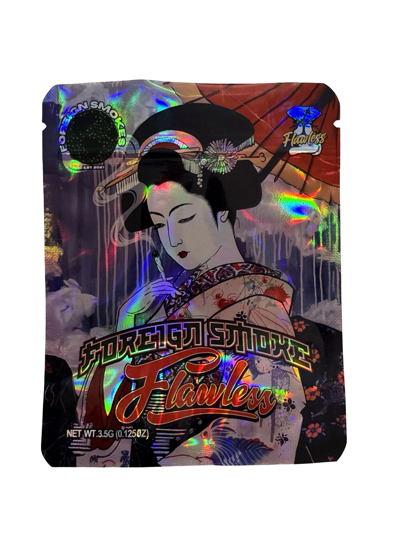 Foreign Smoke Mylar Bags 3.5g Flawless