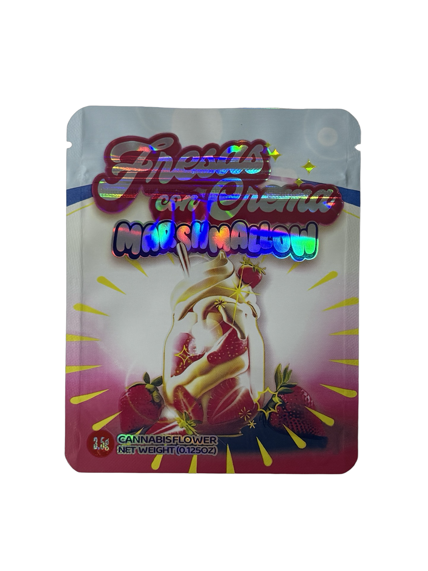 Fresas Con Crema Marshmallow Mylar Bags 3.5g Sprinklez