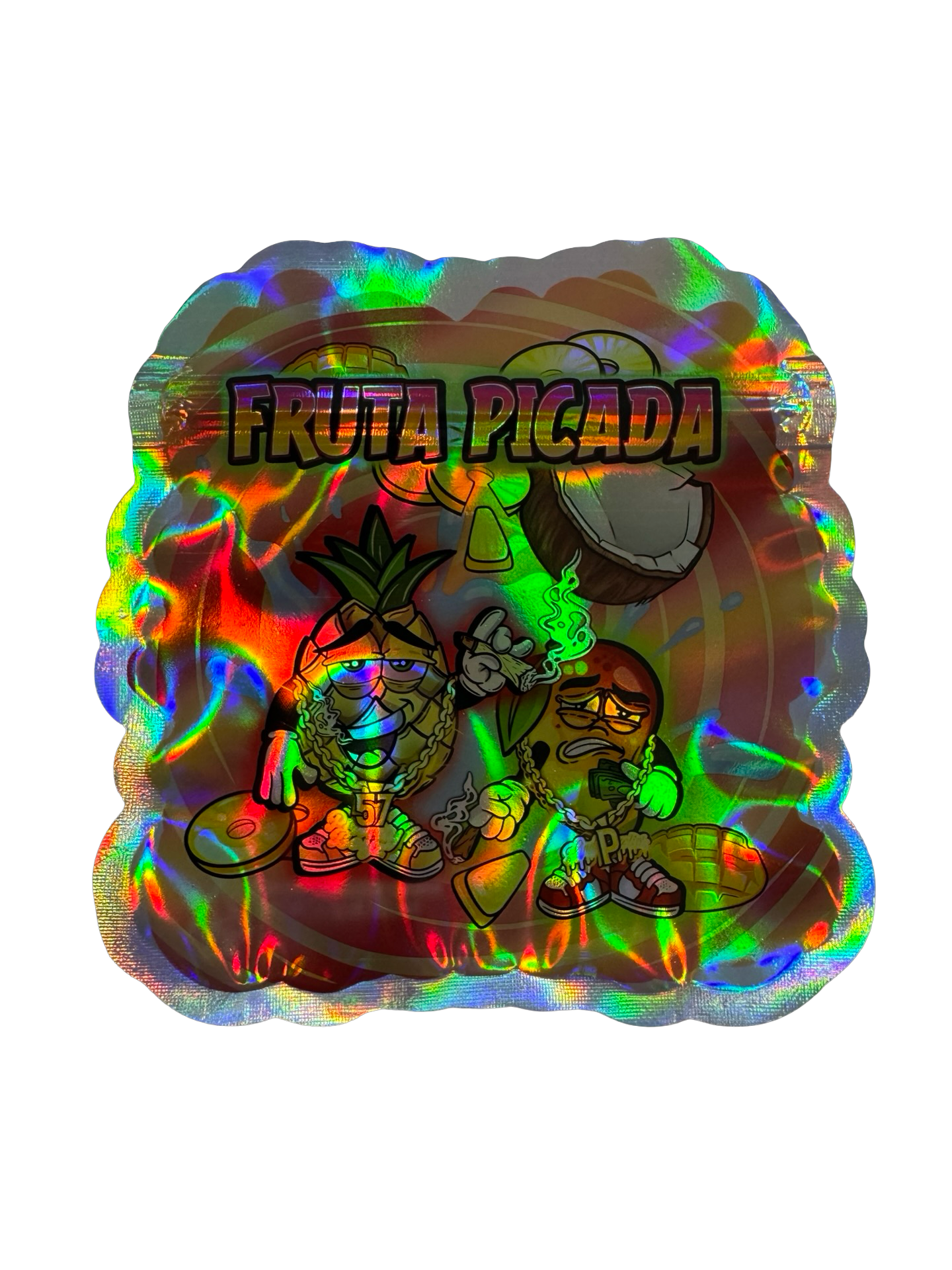 Fruta Picada Mylar Bags 3 5G Priority Boyz Only 0 21 Each — 3.5g pre‑printed mylar bag — back